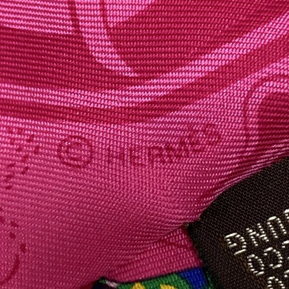 Auth HERMES Twilly - Pink Yellow Multi Scarf - Picture 4 of 6